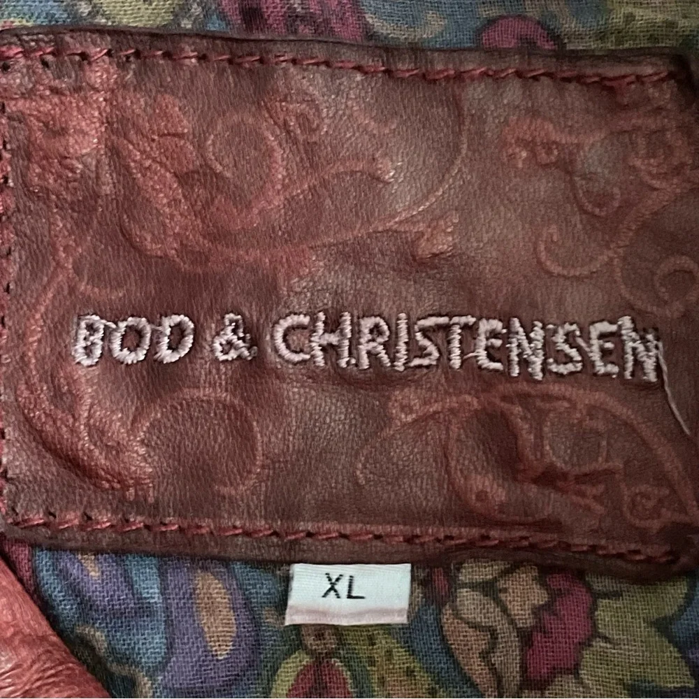 BOD & CHRISTENSEN Merlot Leather Jacket - Picture 8 of 11